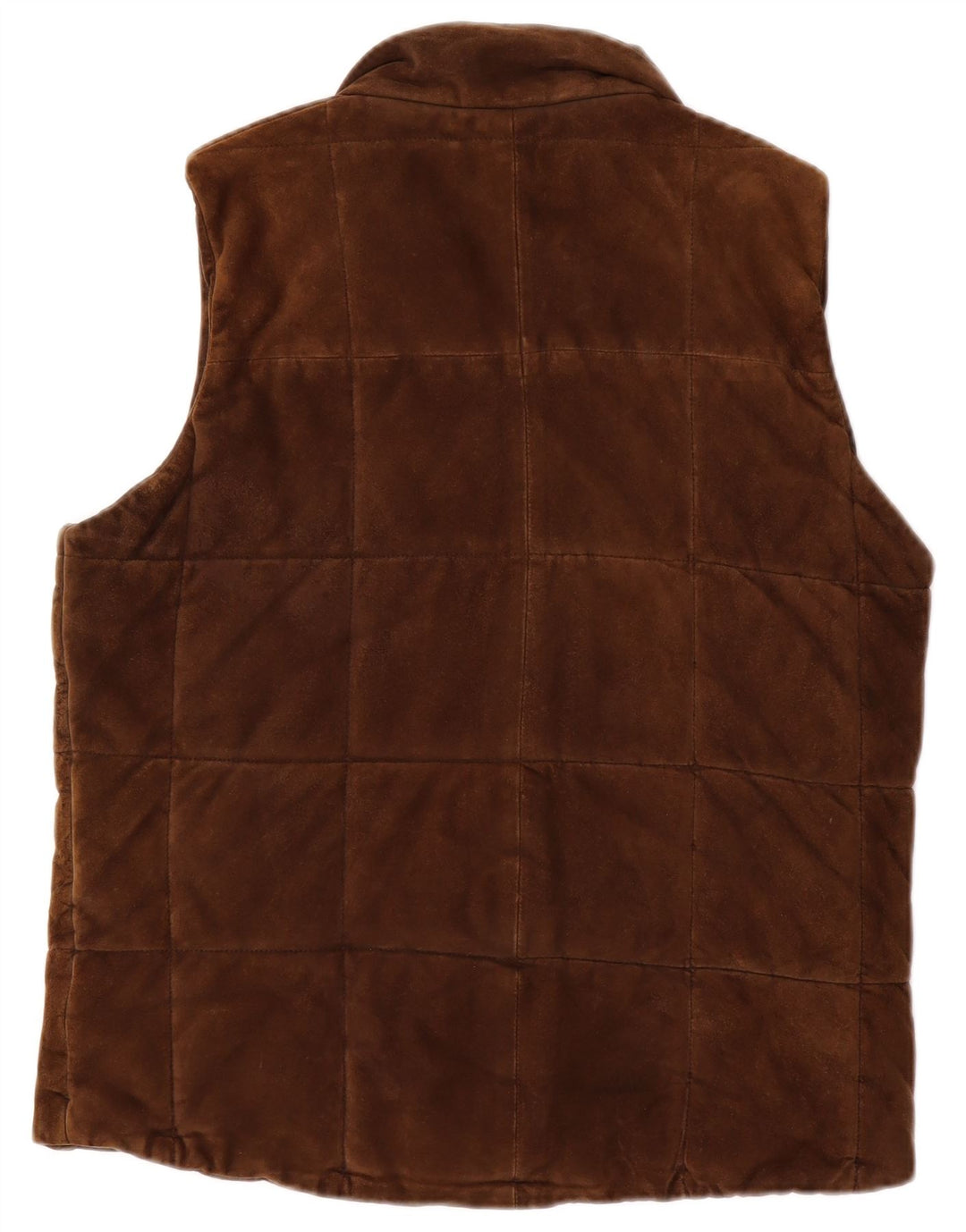 Gant feminino camurça gilet UK 14 couro marrom médio