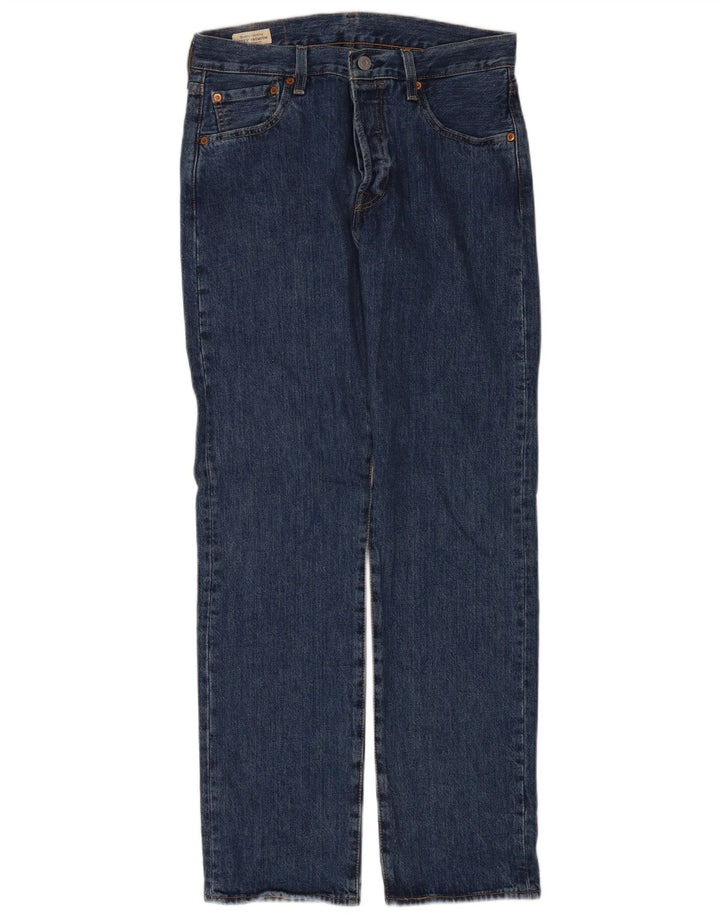 Levi's Masculino 501 Straight Jeans W30 L32 Azul Algodão