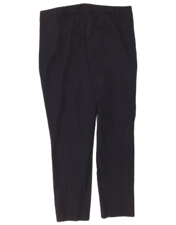 Calças cortadas femininas Marks & Spencer UK 14 grandes W34 L26 azul marinho