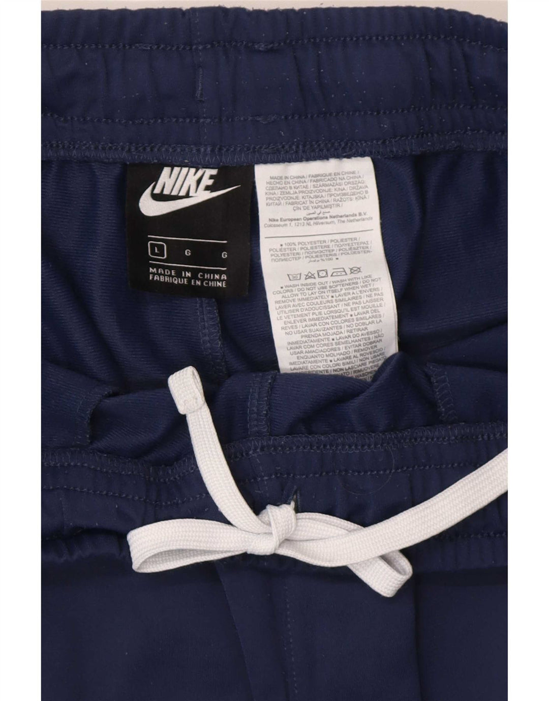 Calça de treino masculina Nike joggers grande poliéster azul marinho