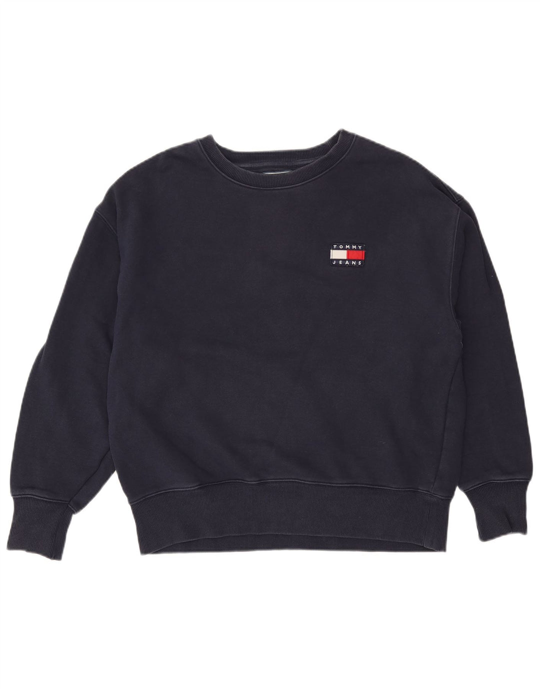 Tommy Hilfiger moletom masculino jumper grande algodão azul marinho
