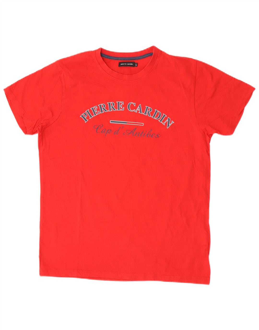 Camiseta gráfica masculina Pierre Cardin Top grande de algodão vermelho
