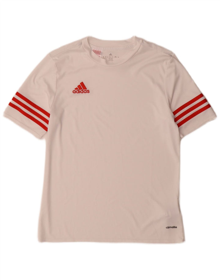 Camiseta Adidas Boys Climalite Top 13-14 Anos XL Branco Poliéster
