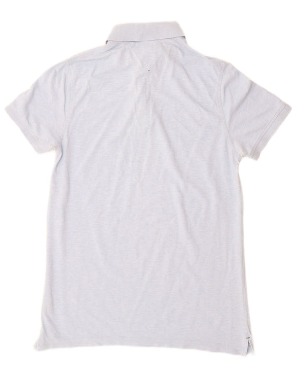 Camisa polo masculina Tommy Hilfiger Slim Fit algodão azul médio
