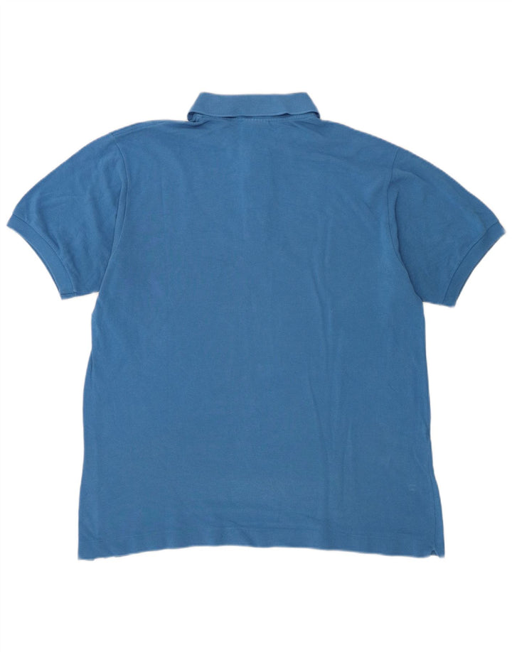 Camisa polo masculina Lacoste tamanho 5 grande algodão azul