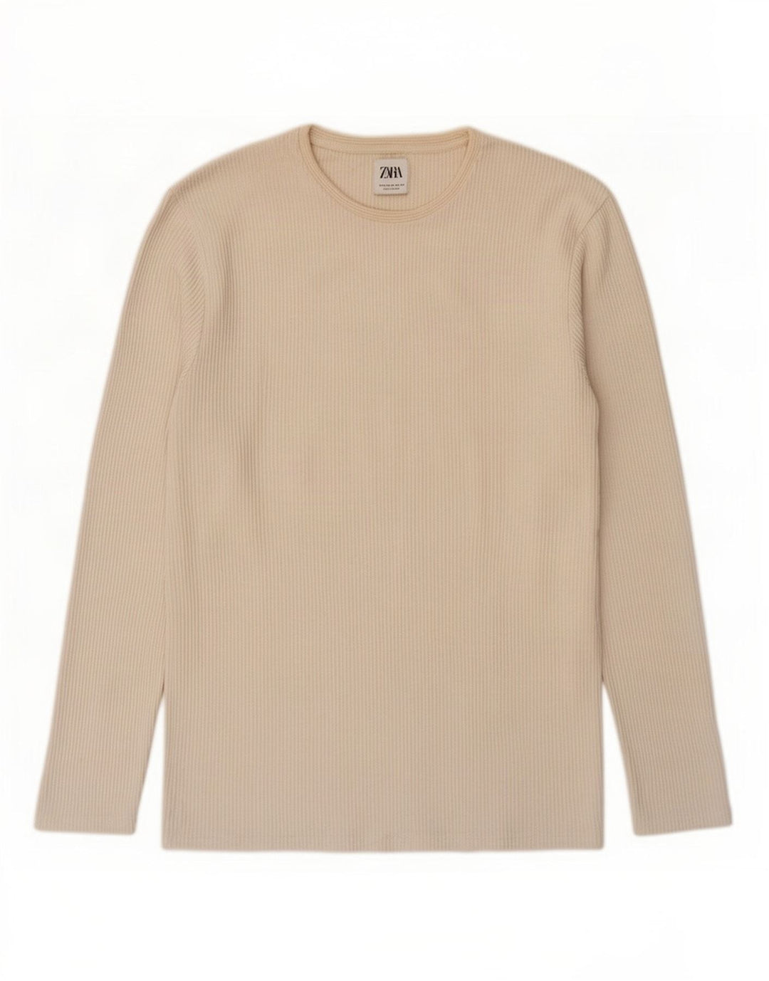 Zara Mens Top Manga Longa XL Off White