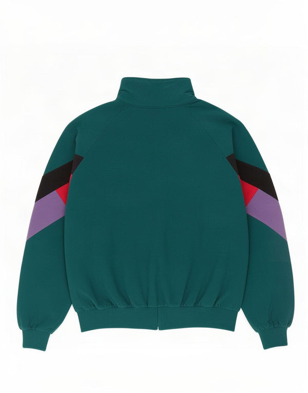 Asics Womens Tracksuit Top Jacket IT 46 Grande Verde Colourblock Retro