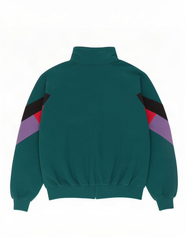 Asics Womens Tracksuit Top Jacket IT 46 Grande Verde Colourblock Retro