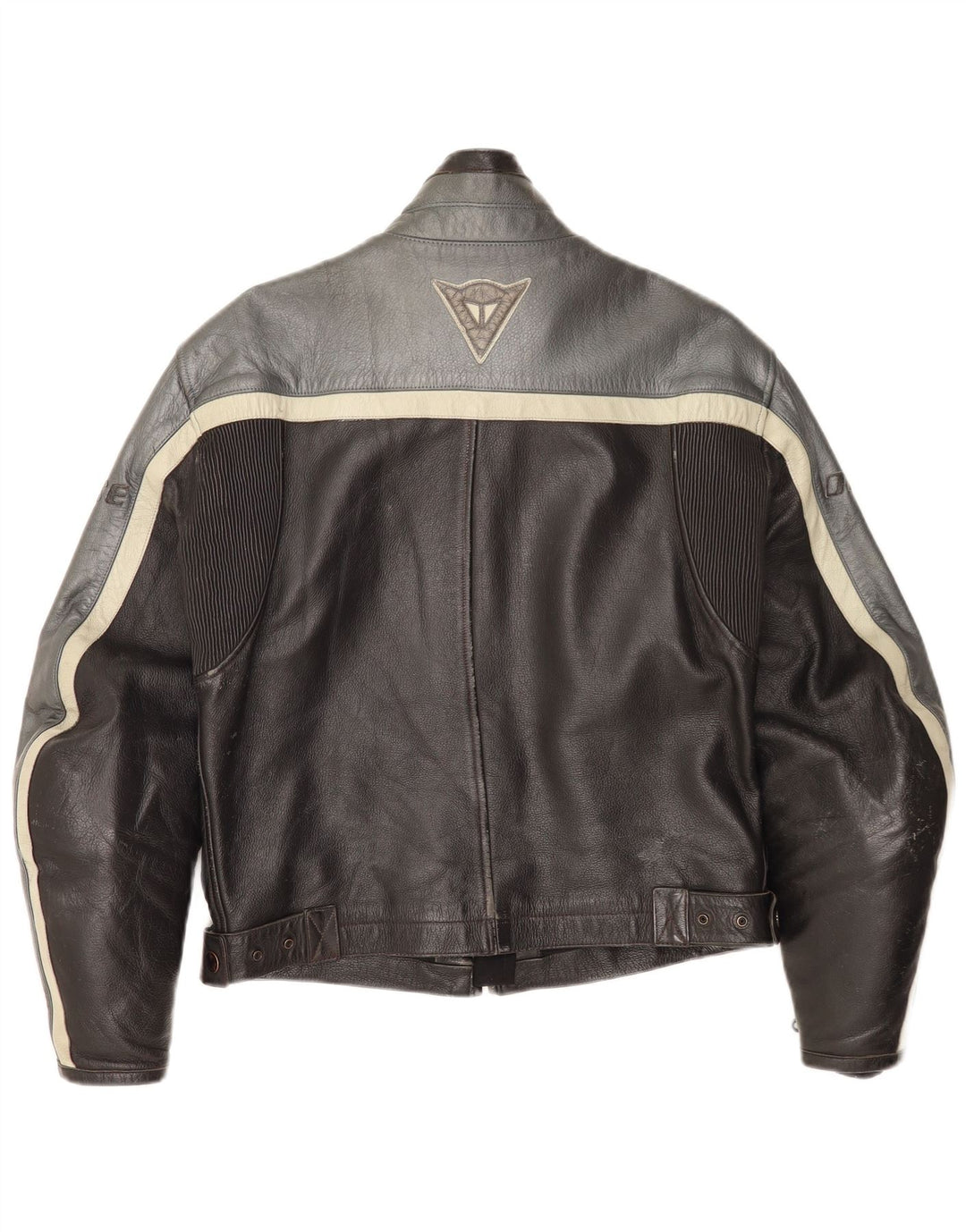 Jaqueta masculina de couro Dainese Racer EU 46 2XS preto colorblock