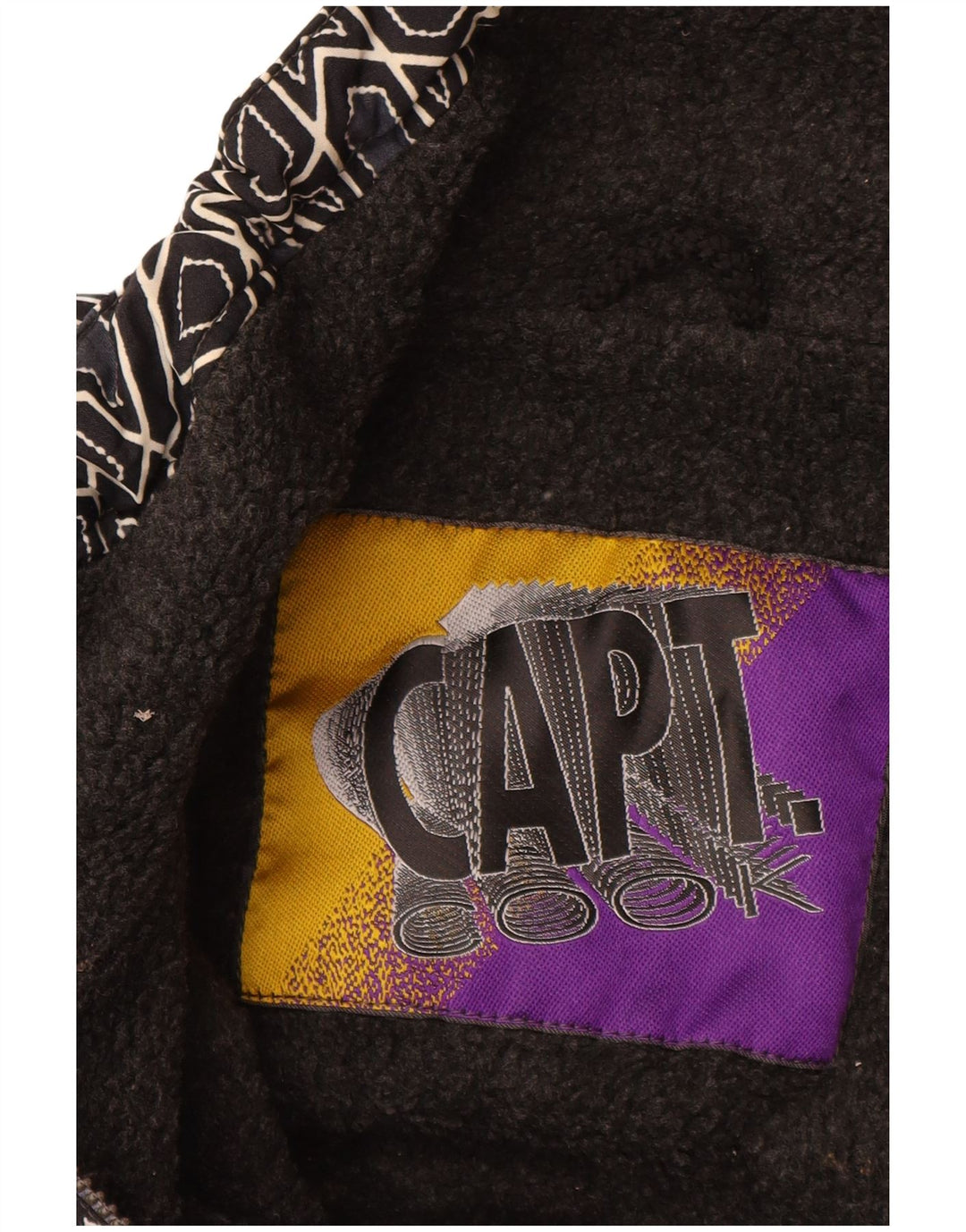 CAPT. Jaqueta masculina COOK Graphic Anorak UK 42 XL cinza geométrico