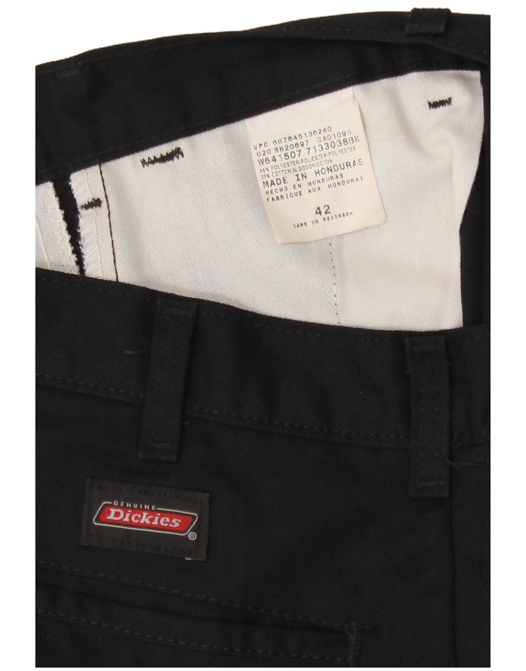 Shorts cargo masculino Dickies W42 2XL poliéster preto