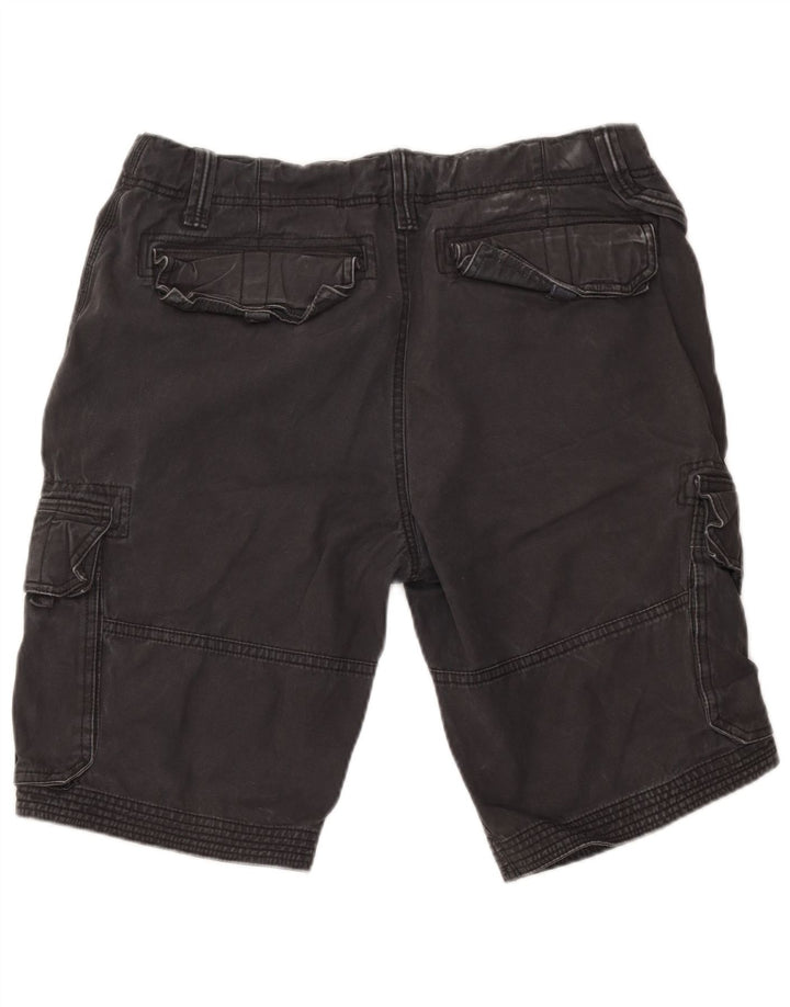 Shorts cargo masculino Fat Face W36 grande algodão cinza