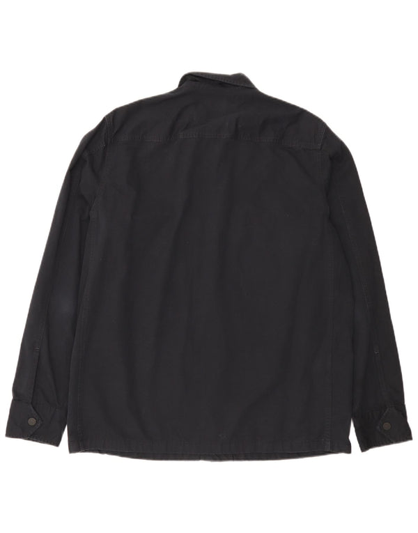 Jaqueta utilitária masculina Hugo Boss Reino Unido 36 algodão azul marinho pequeno