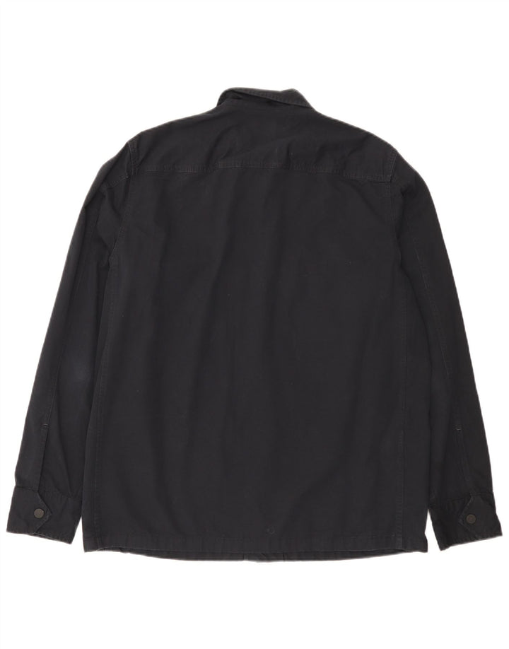 Jaqueta utilitária masculina Hugo Boss Reino Unido 36 algodão azul marinho pequeno