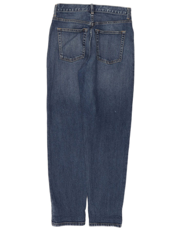 Jeans femininos Gap cintura alta cônicos W26 L27 algodão azul