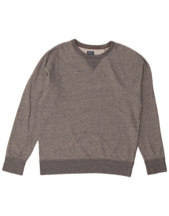 J. Crew moletom masculino jumper pequeno algodão manchado cinza
