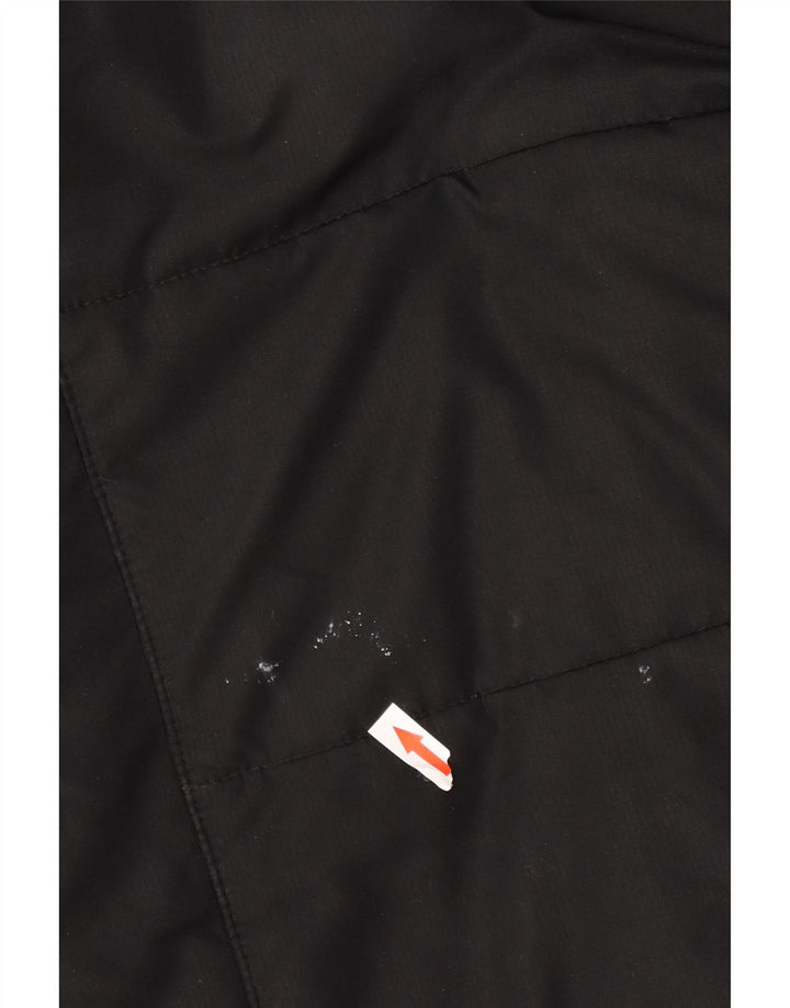 Casaco acolchoado com capuz feminino Jack Wolfskin Reino Unido 12/14 poliéster preto médio