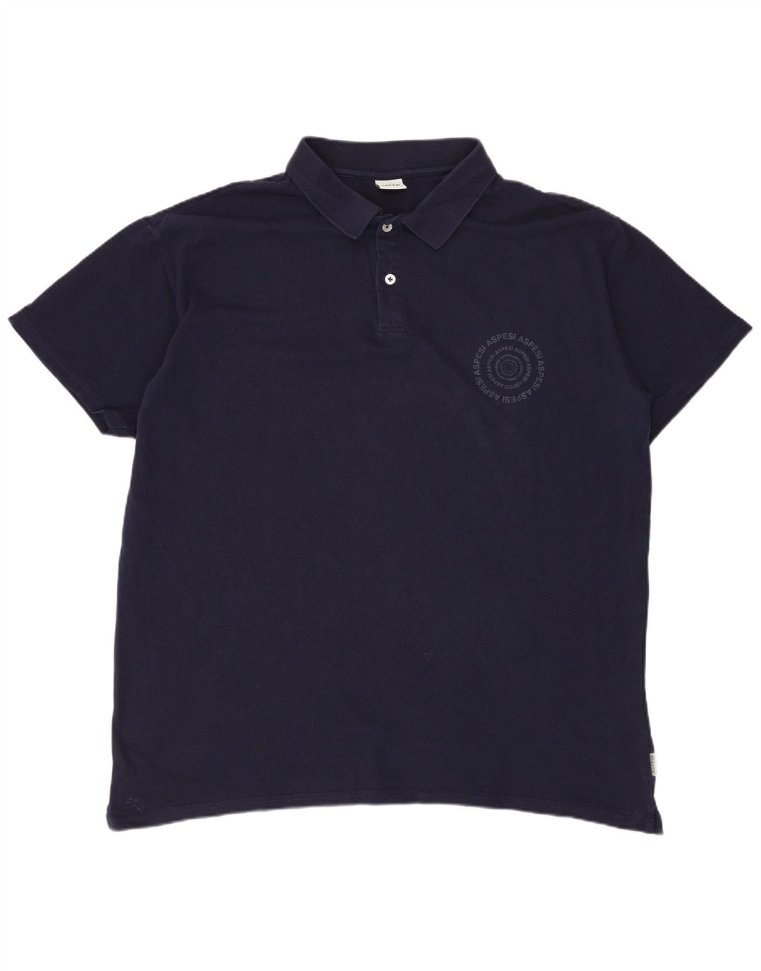 Camisa polo masculina ASPESI 2XL algodão azul marinho
