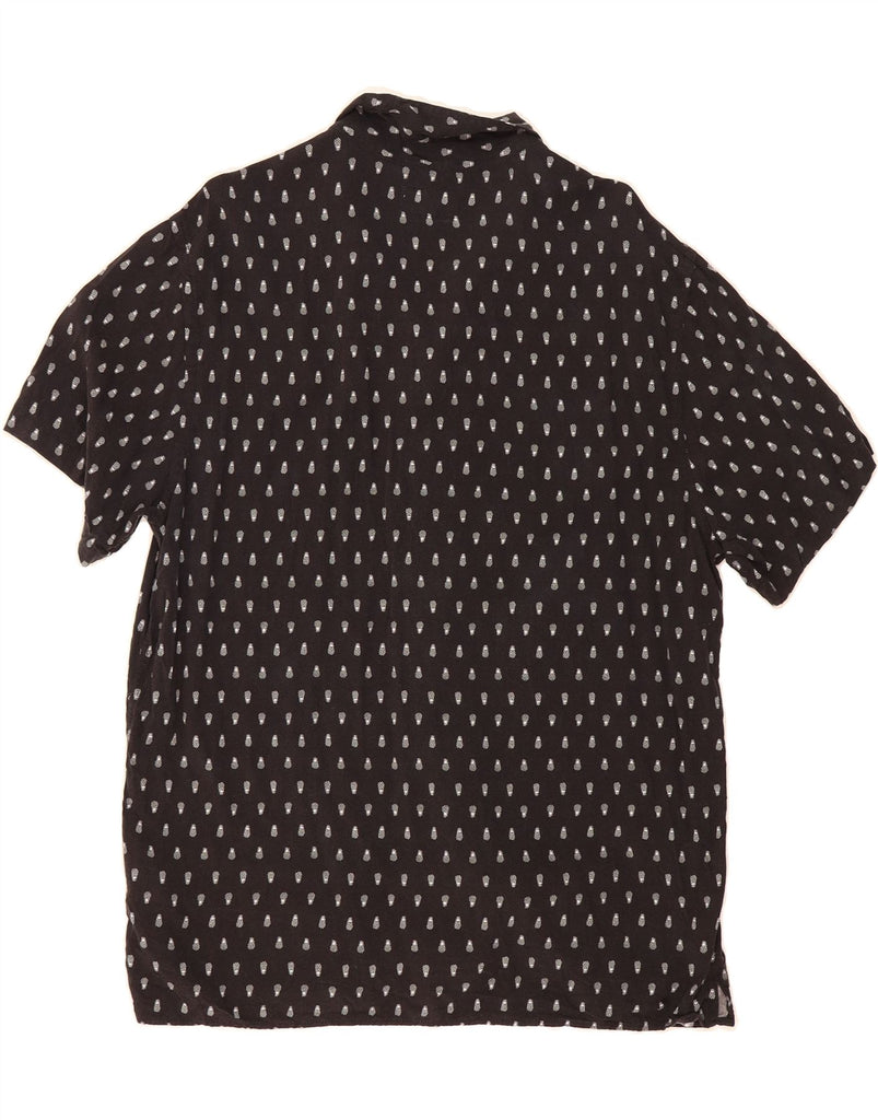 OLD NAVY Mens Abstract Pattern Short Sleeve Shirt Large Black Rayon Vintage Old Navy and Second-Hand Old Navy from Messina Hembry 