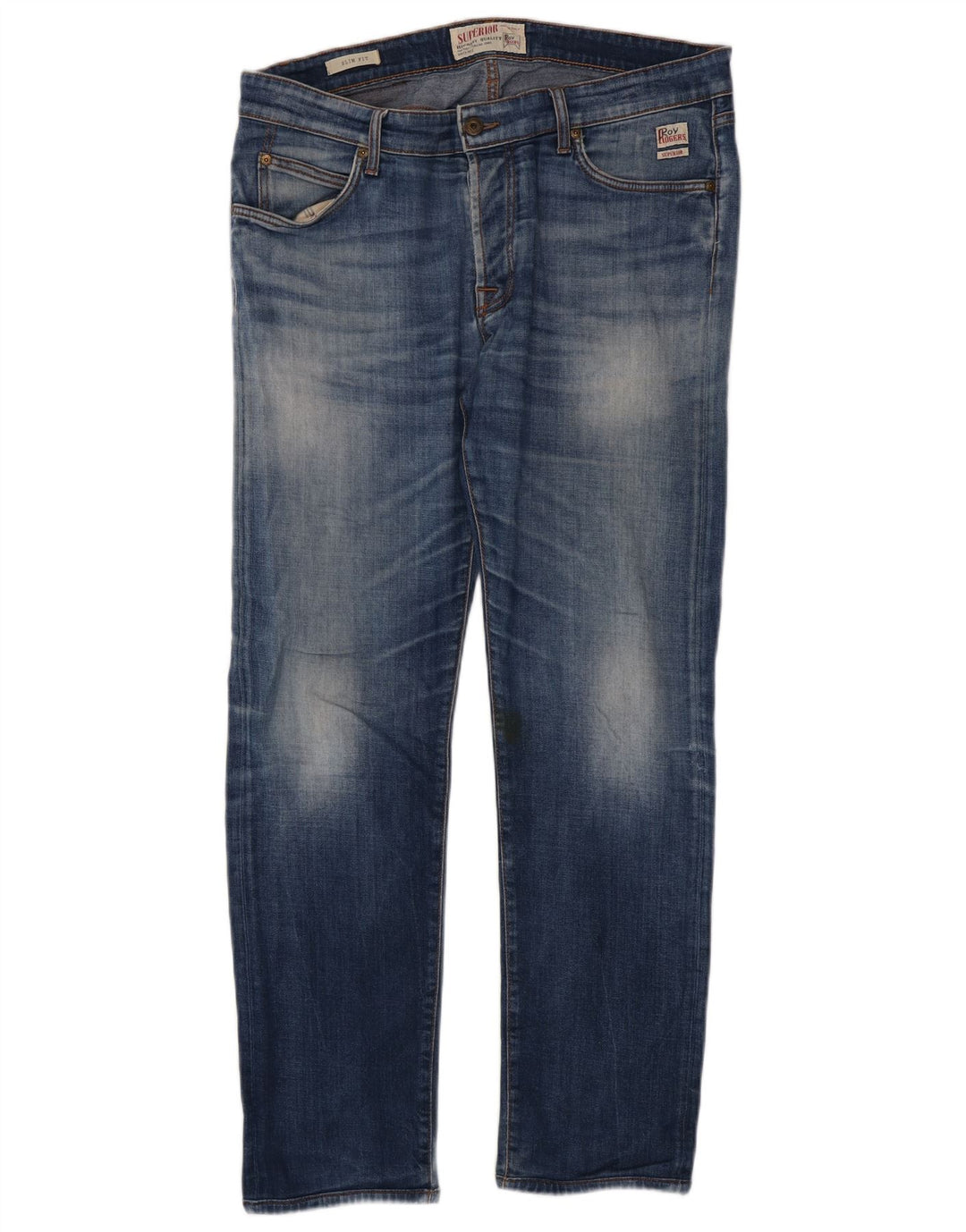 Roy Rogers Mens Jeans Slim W36 L30 Azul Algodão