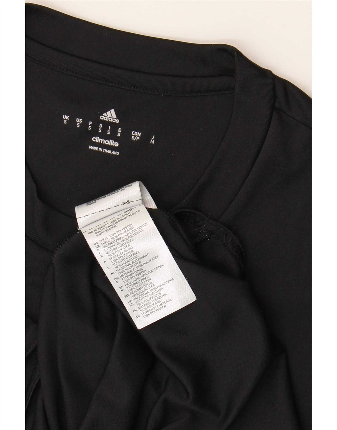 Adidas Mens Climalite Camiseta Top Pequeno Poliéster Preto