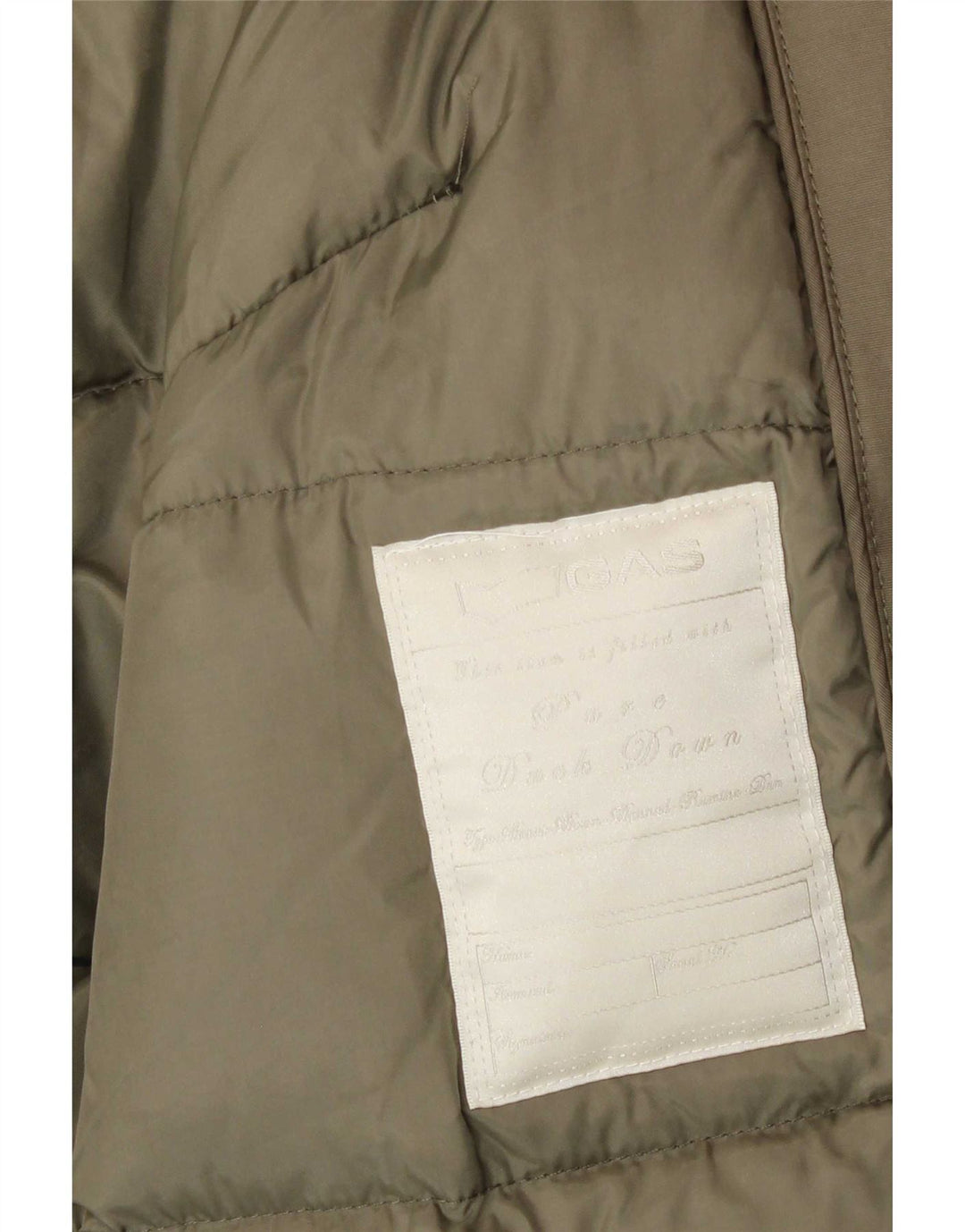 Jaqueta Parka feminina acolchoada com capuz Gas UK 14 Médio Cáqui