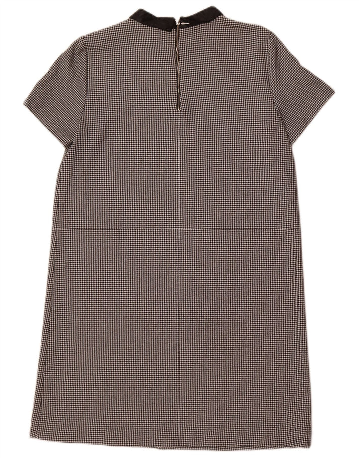 Vestido feminino Zara Shift UK 14 médio preto houndstooth