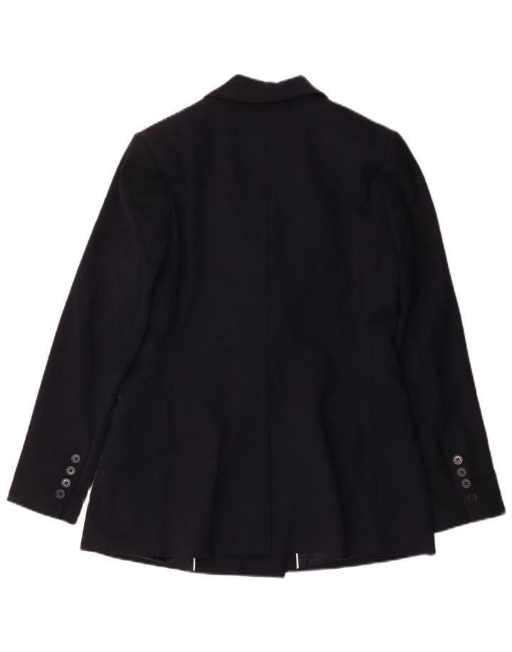 Jaqueta feminina Marks & Spencer Autograph Blazer Reino Unido 10 pequena azul marinho