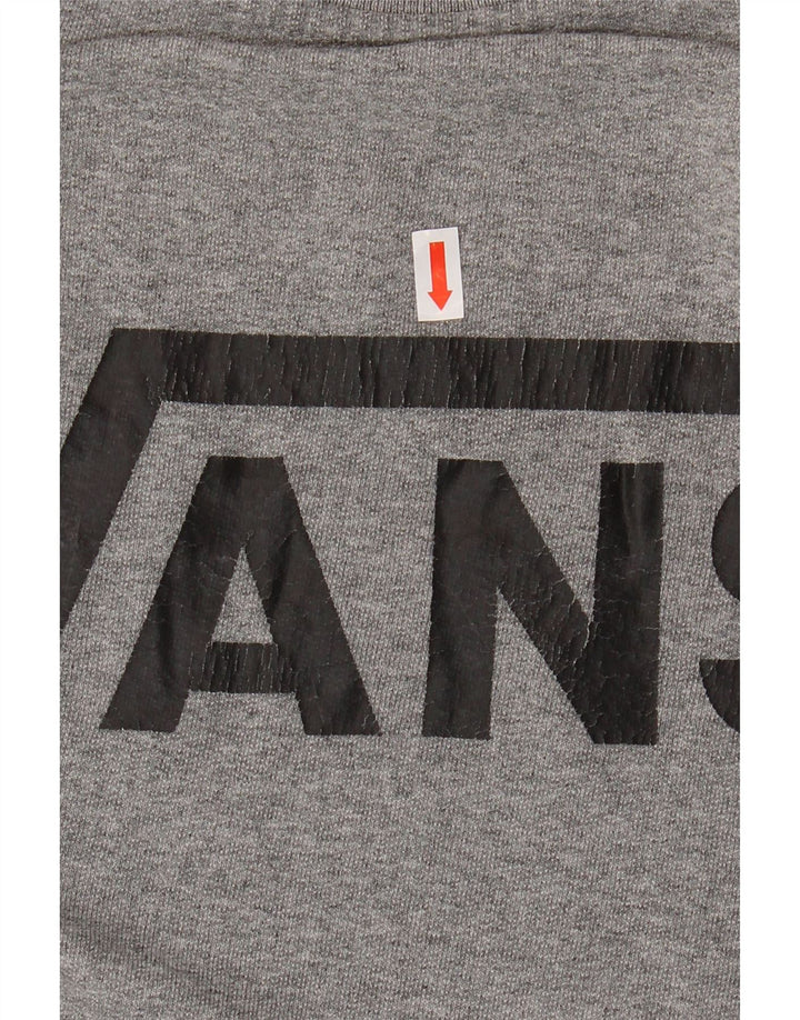 VANS feminino gráfico moletom jumper UK 14 grande cinza