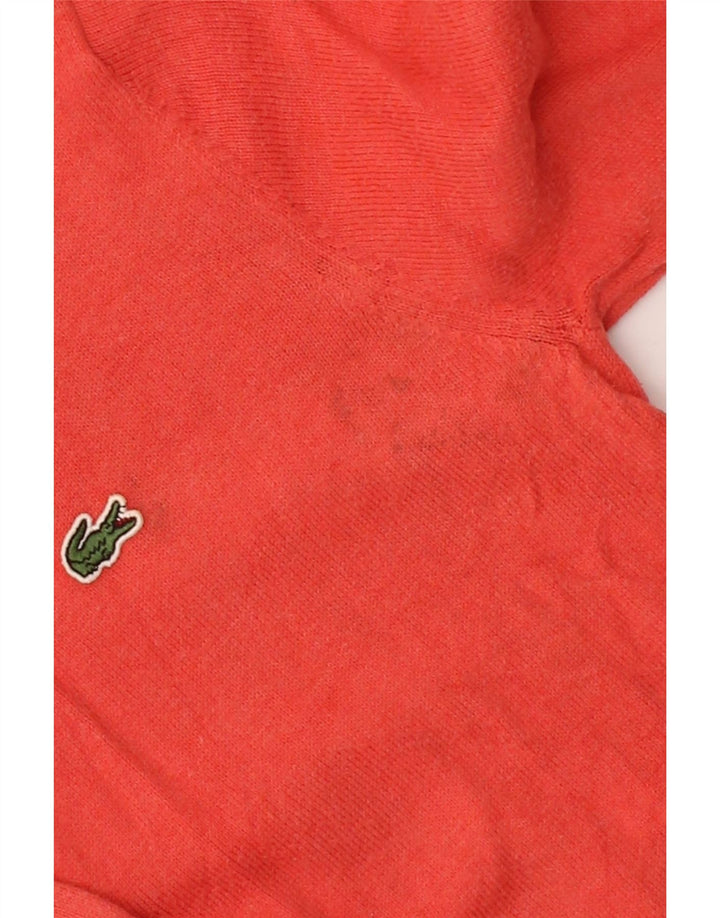 LACOSTE Girls Cardigan Sweater 11-12 Years Orange Cotton Vintage Lacoste and Second-Hand Lacoste from Messina Hembry 