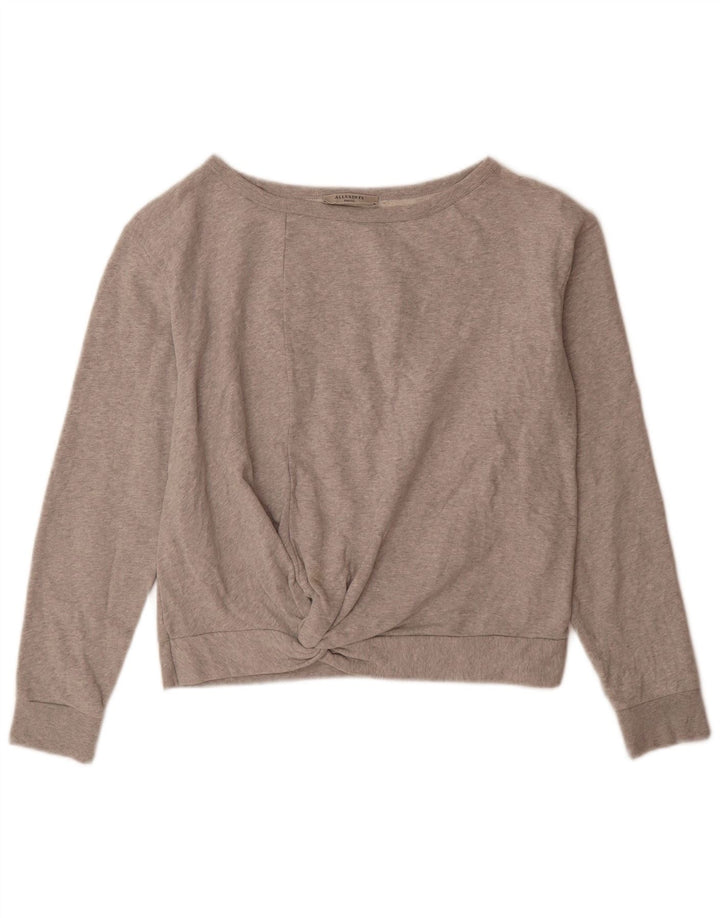 Suéter oversized feminino All Saints Reino Unido 10 algodão cinza pequeno