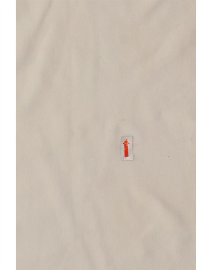 Camisa polo feminina gráfica THINK PINK Reino Unido 8 algodão branco pequeno