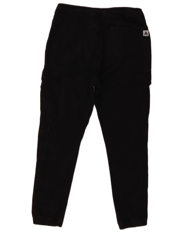 Zara Mens Joggers Cargo Calças Médias W31 L27 Pretas