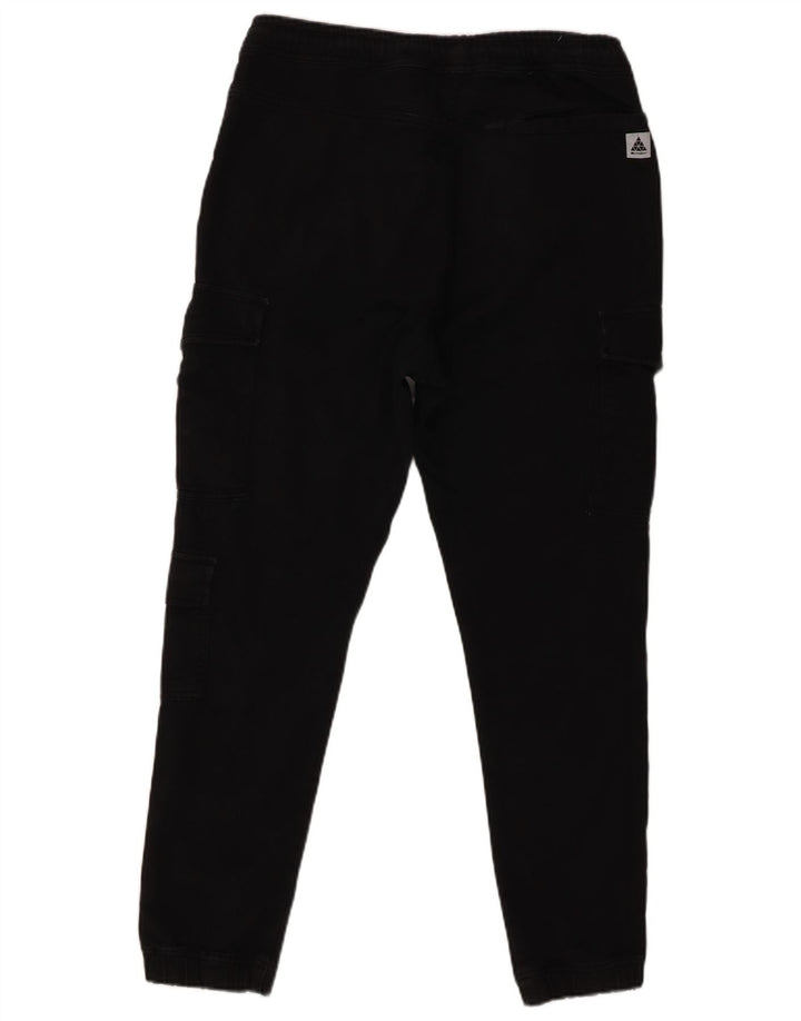 Zara Mens Joggers Cargo Calças Médias W31 L27 Pretas