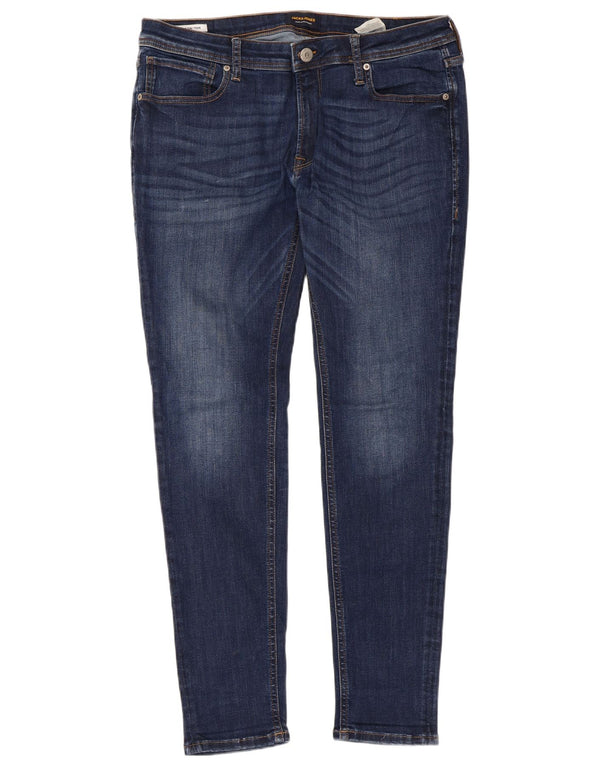 Jack & Jones Masculino Tom Skinny Jeans W36 L32 Azul Marinho Algodão