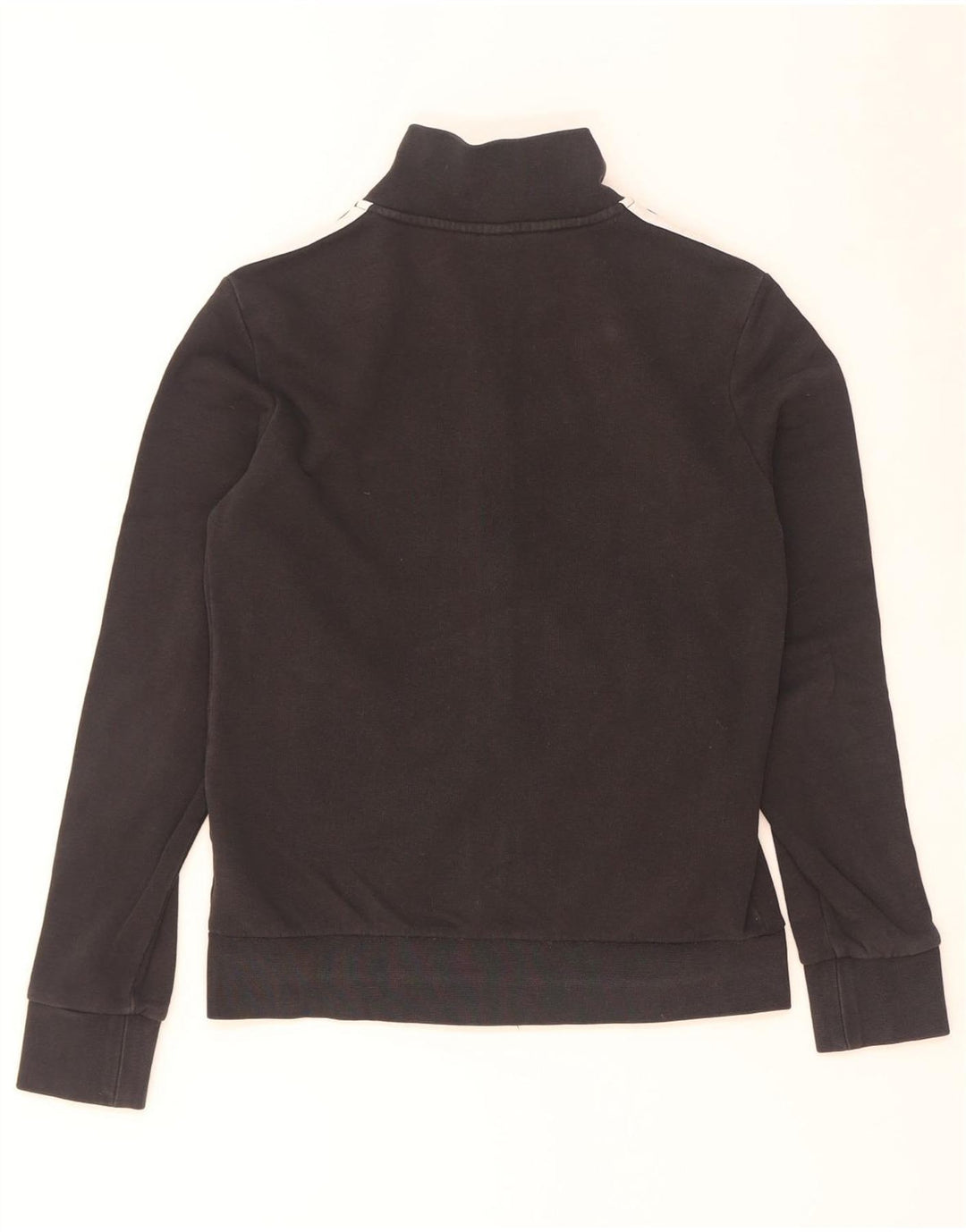 Adidas Womens Tracksuit Top Jacket UK 8/10 Pequeno Algodão Preto