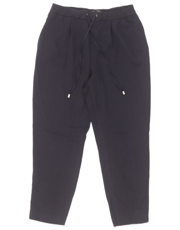 Zara Calça feminina casual cônica pequena W26 L26 azul marinho