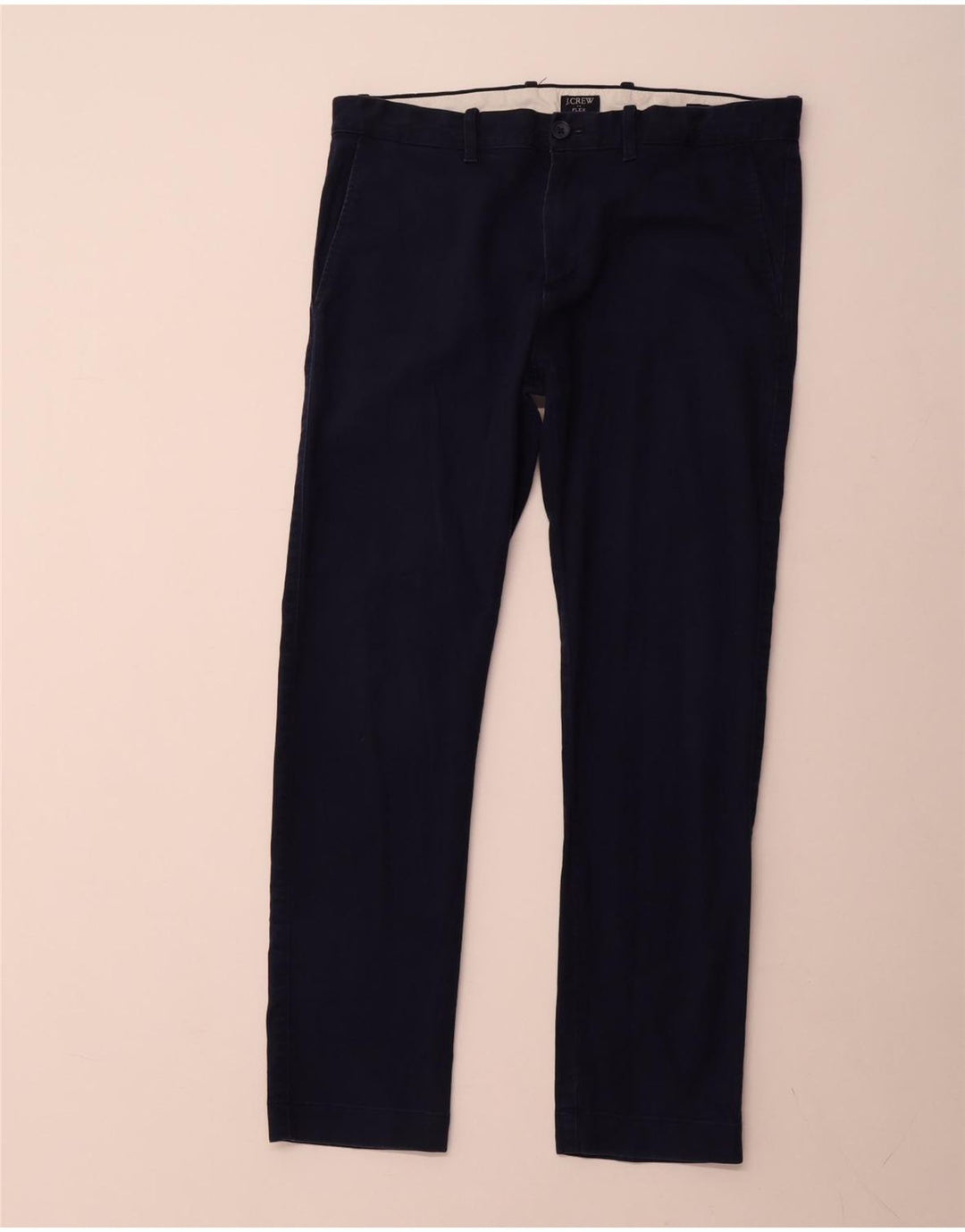 J. Crew Calça Chino Masculina Slim Fit W32 L30 Algodão Azul Marinho
