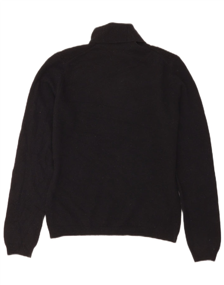 Suéter feminino Benetton com gola redonda Reino Unido 12 médio preto