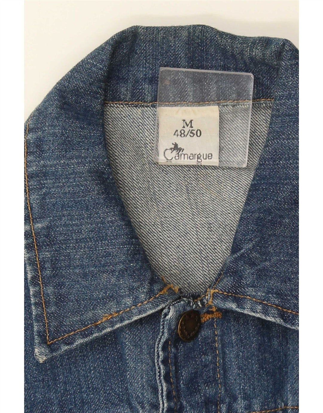 Jaqueta jeans masculina Camargue IT 48/50 algodão azul médio