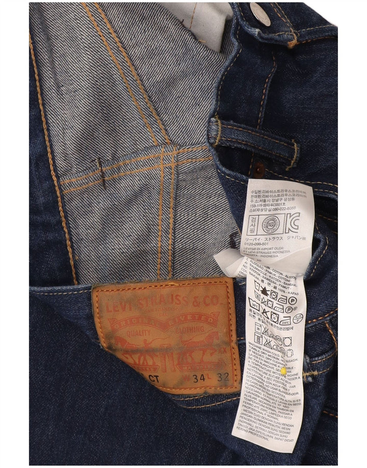 Levi's Masculino 501 CT Straight Jeans W34 L32 Azul Algodão