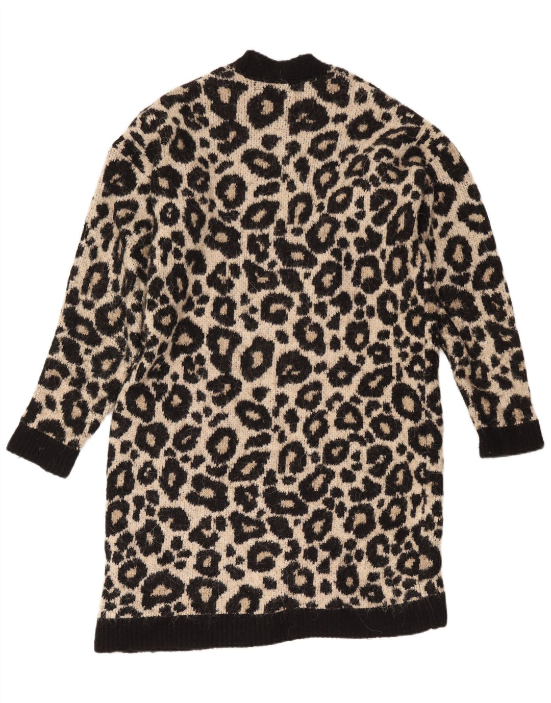 Superdry Suéter feminino oversized longline cardigã Reino Unido 10 pequeno preto