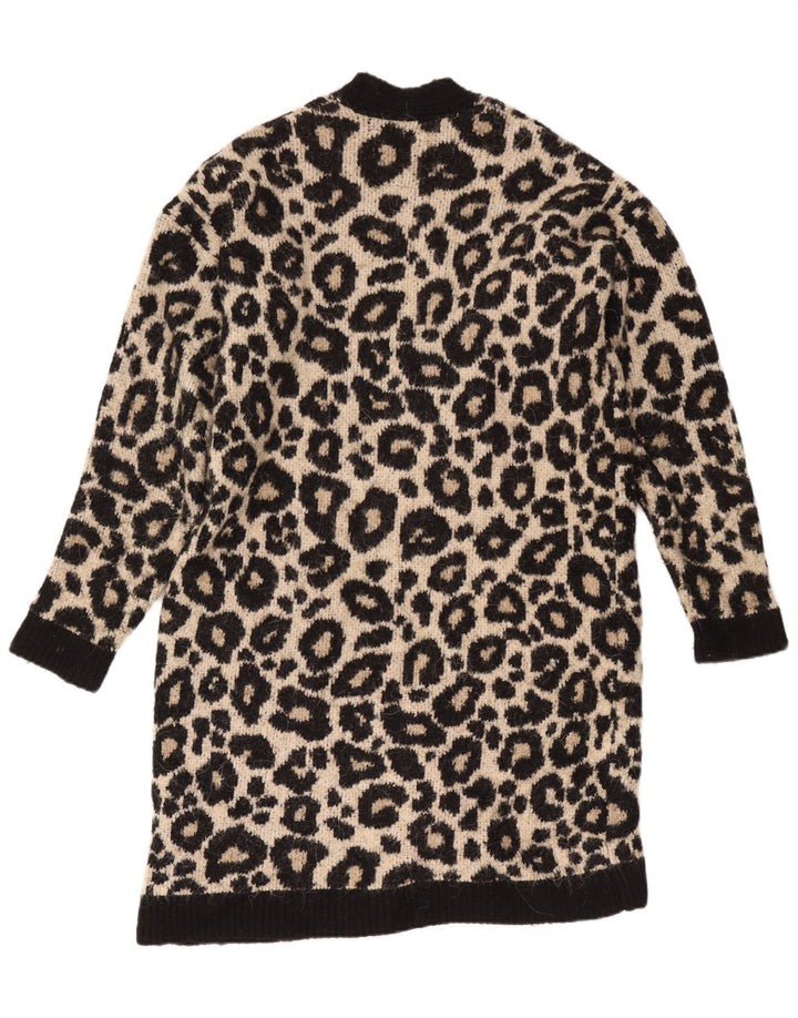Superdry Suéter feminino oversized longline cardigã Reino Unido 10 pequeno preto