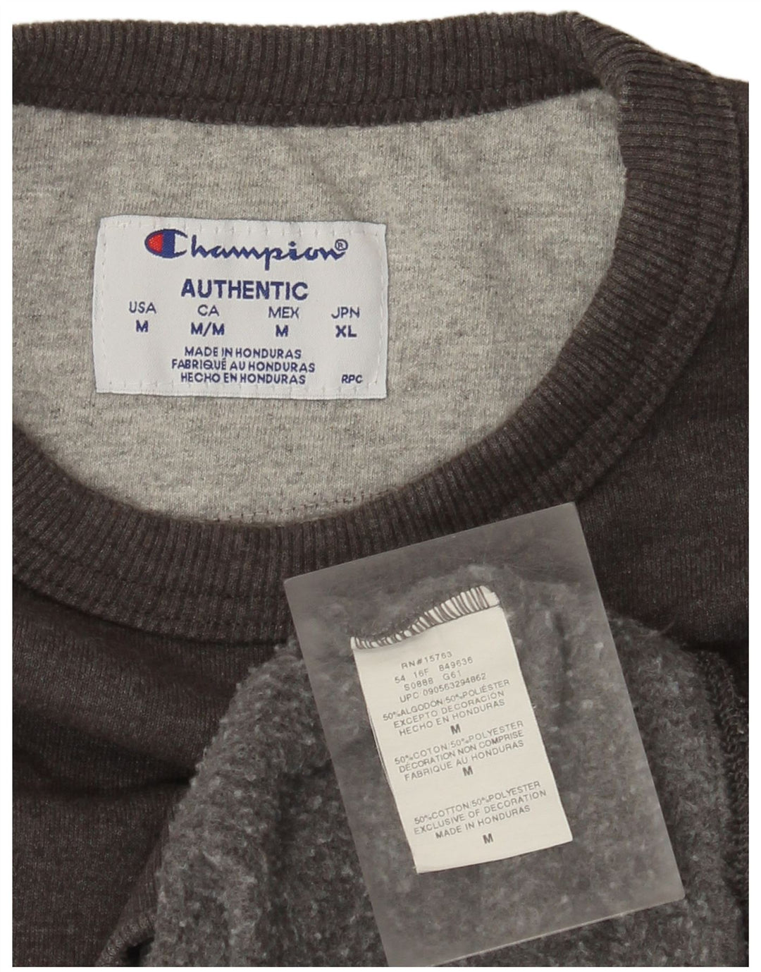 Champion moletom masculino jumper médio cinza algodão manchado