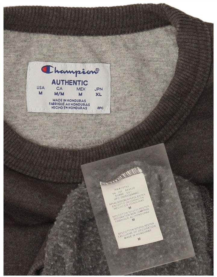 Champion moletom masculino jumper médio cinza algodão manchado