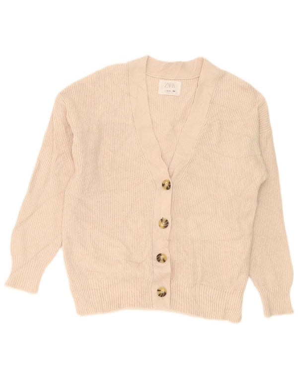 Zara Suéter Cardigan Meninas 13-14 Anos Viscose Bege