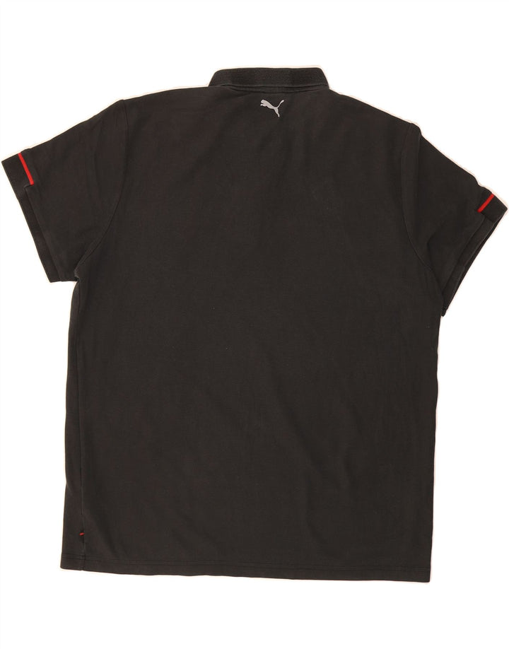 PUMA Mens Polo Shirt 2XL Black Cotton Vintage Puma and Second-Hand Puma from Messina Hembry 
