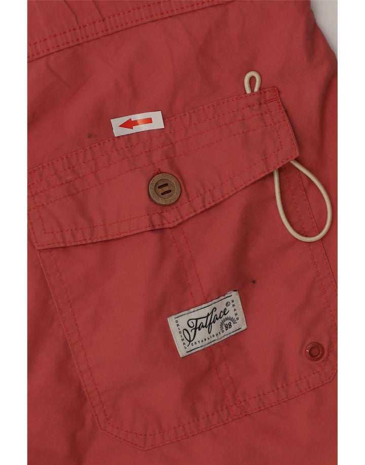 Shorts de natação masculinos Fat Face poliéster vermelho pequeno