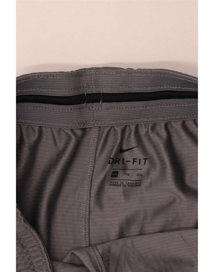 Shorts esportivos gráficos Nike Dri Fit masculino 2XL cinza poliéster