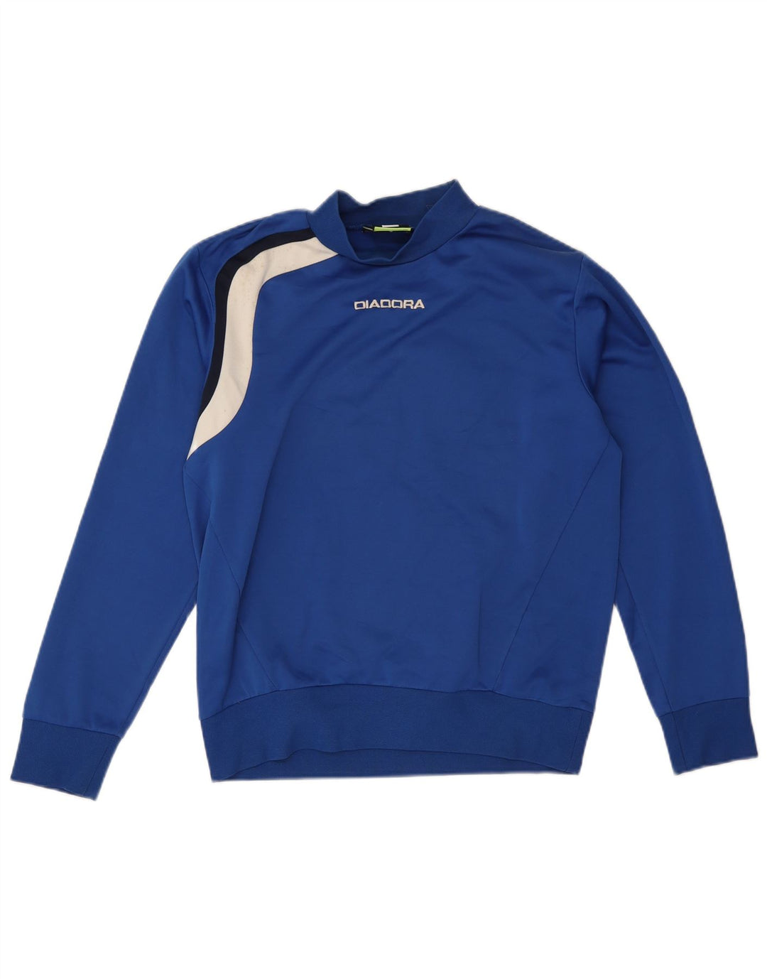 Diadora Mens Moletom Jumper Pequeno Azul Colorblock Poliéster